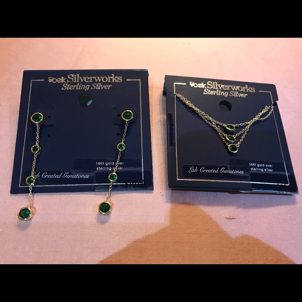 NWT Belk Silverworks sterling earrings/necklace